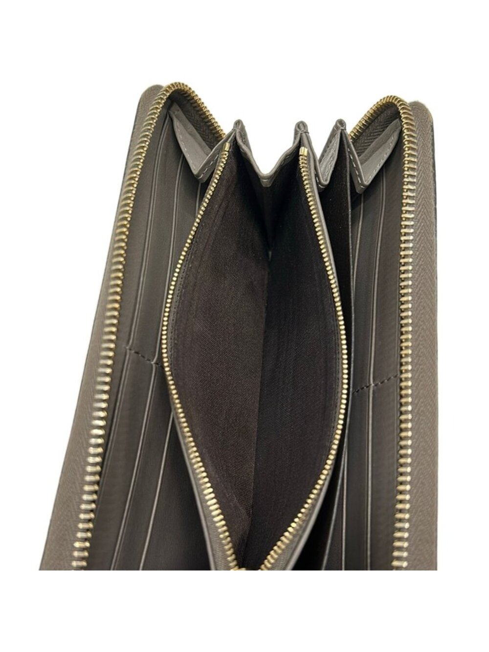 Gucci Wallet Bamboo Beige Zip Around Leather - Picture 4 of 7